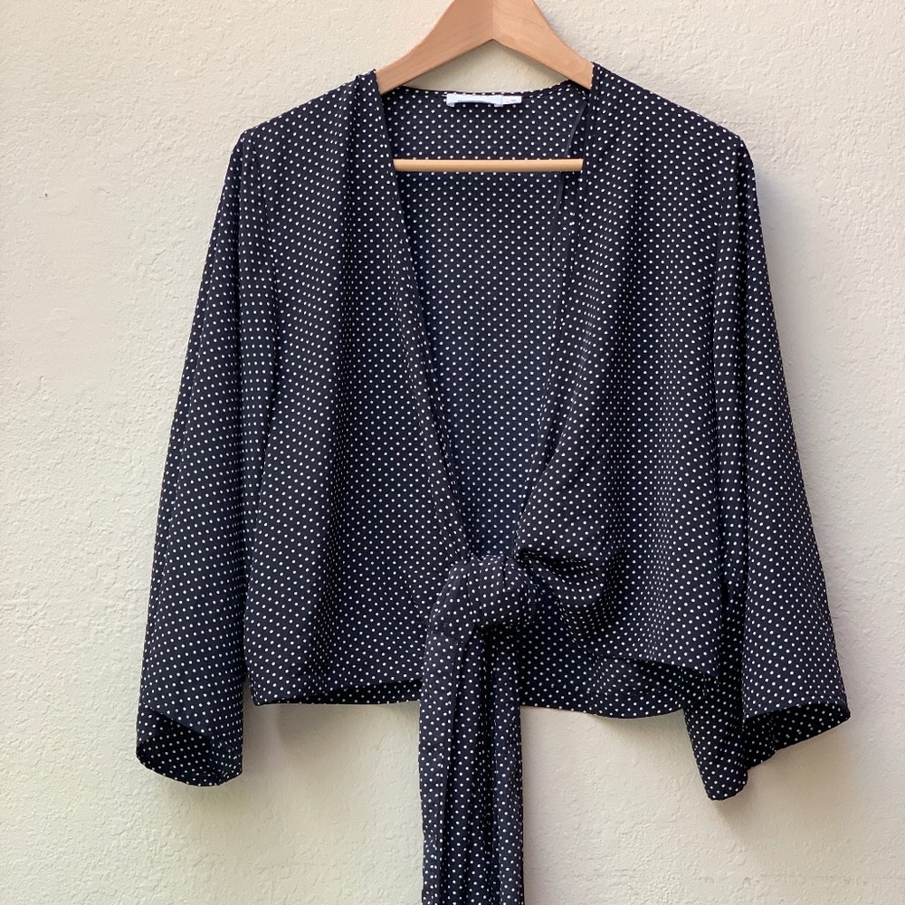 Skylar + Madison “Raeleen” Polka Dot Wrap Top